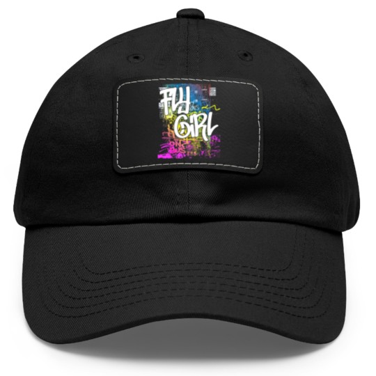 Discover Fly Girl 80s 90s Rap Old School Hip Hop Graffiti Dad Hat With Leather Patch
