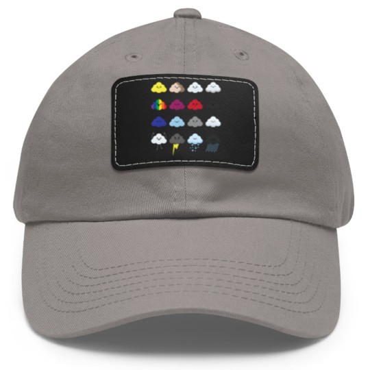 Discover Rain Drops Cloud Rainy Wet Clouds Cloudy Day Mood Dad Hat With Leather Patch