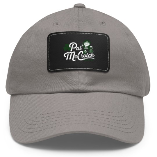Discover Pats Mccrotch Irish Pub Leprechaun Funny St Patricks Day Dad Hat With Leather Patch