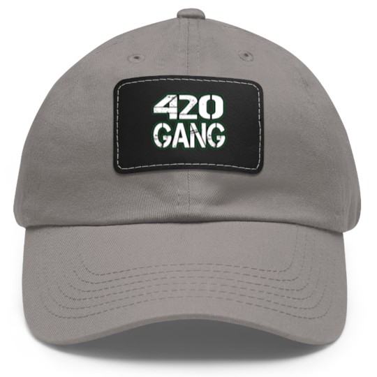 Discover 420 Gang Marijuanaa Gift 420 Gang Marijuanaa Gift Dad Hat With Leather Patch