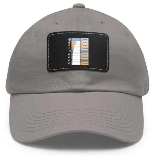 Discover Math Fraction Wheels Decimals and Percentages Educational Art in Muted Boho Rainbow Colors for Kid Dad Hat With Leather Patch