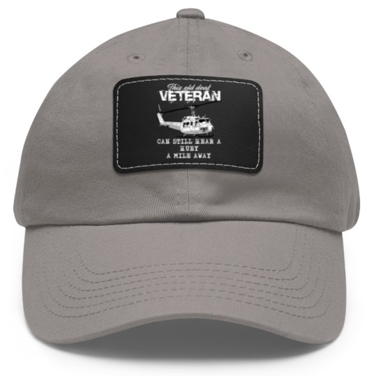 Discover Uh1 Huey Helicopter T Army Aviation Veteran Dad Hat With Leather Patch