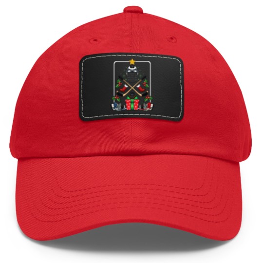 Discover ice hockey Dad Hat With Leather Patch