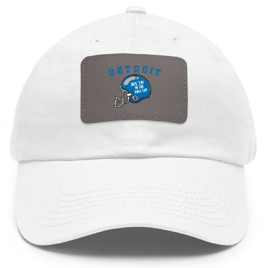 Discover Detroit Michigan Michigander Sunday Lion Kneecap Bite Fans Dad Hat With Leather Patch