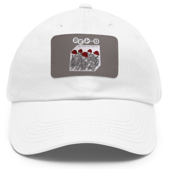 Discover Devo Band PREMIUM Dad Hat With Leather Patch, Devo Freedom and Choice Dad Hat With Leather Patch