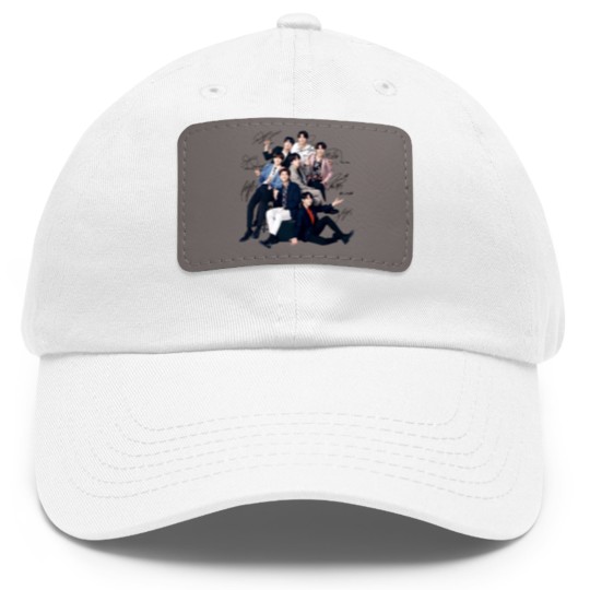 Discover Bts Dad Hat With Leather Patch, Bts Sign Dad Hat With Leather Patch, BTS Group Dad Hat With Leather Patch