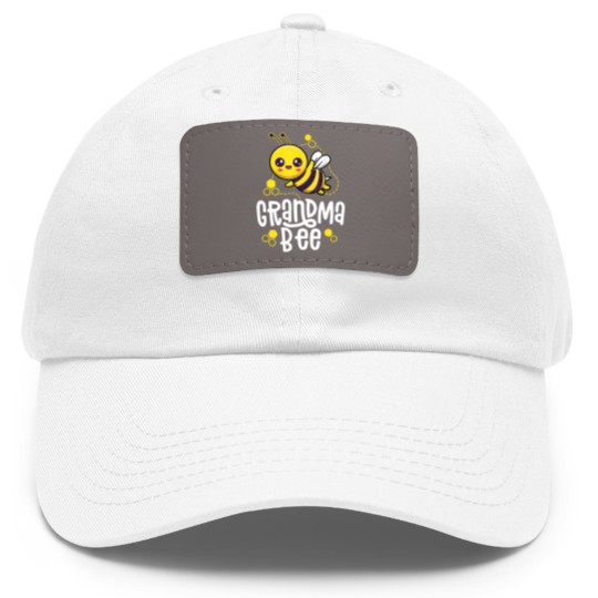 Discover Family Bee Grandma Birthday First Bee Day Outfit Dad Hat With Leather Patch