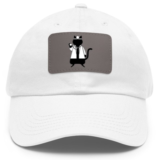 Discover Funny Doctor Cat Vet Physician Trainee Animal Dad Hat With Leather Patch
