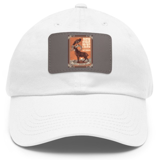 Discover John Prine Dad Hat With Leather Patch