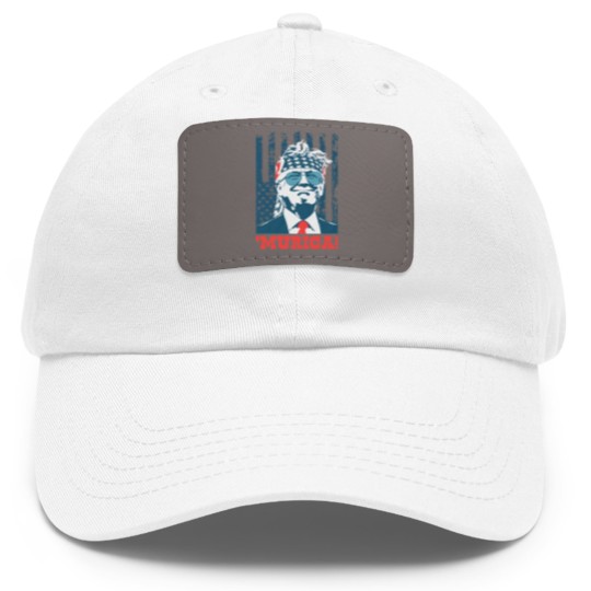 Discover Donald Trump Dad Hat With Leather Patch Murica 4th of July Patriotic American Party USA Dad Hat With Leather Patch