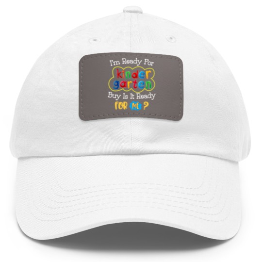 Discover Kids First Day Of Kindergarten Funny Back To School Dad Hat With Leather Patch