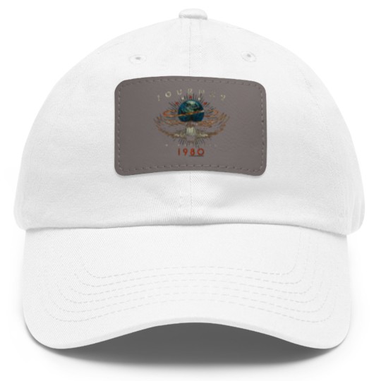 Discover American Classics Journey 1980 Black Womens Distressed Dad Hat With Leather Patch Dad Hat With Leather Patch