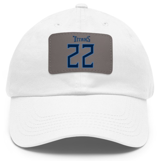 Discover Tennesese Titan Derrick Henry 22 Dad Hat With Leather Patch