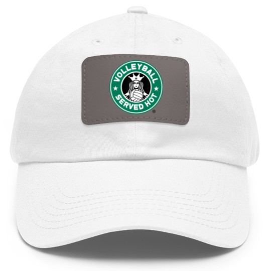 Discover Funny Volleyball Logo Design Dad Hat With Leather Patch