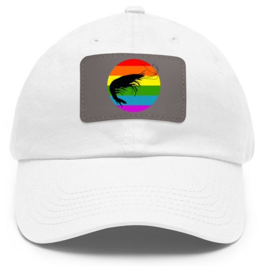 Discover Rainbow Shrimp Dad Hat With Leather Patch