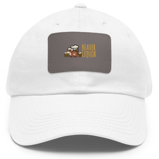 Discover Funny Beaver Liquor Animal Pun Beer Lover Drinking Dad Hat With Leather Patch