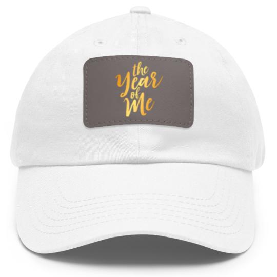 Discover The Year Of Me-Gold Dad Hat With Leather Patch