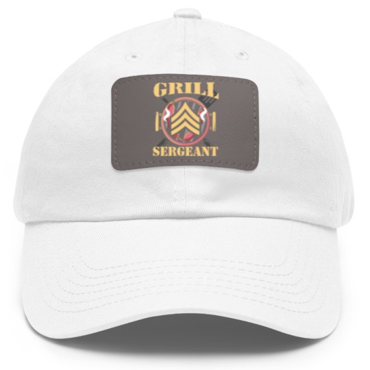 Discover Grill Sergeant - Funny BBQ Design Dad Hat With Leather Patch