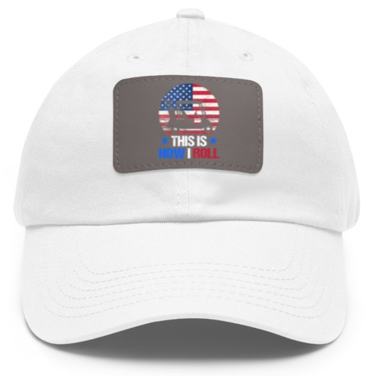 Discover Golf Cart This Is How I Roll USA Flag Golfer 4th Of July Dad Hat With Leather Patch