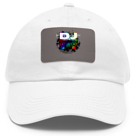 Discover Dj Music Lover Music Player Sound Cool Funny Gift Dad Hat With Leather Patch