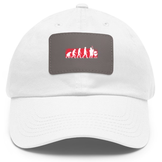Discover Grill Evolution BBQ Grilling Meat Gift For Dad Dad Hat With Leather Patch