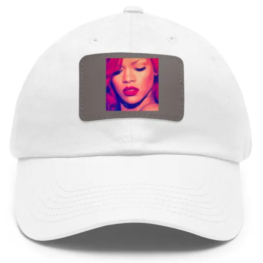 Discover Rihanna Singer Dad Hat With Leather Patch