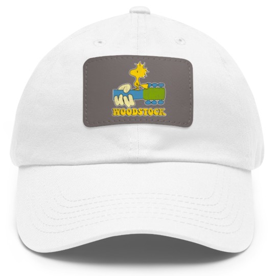 Discover Woodstock, distressed - Woodstock - Dad Hat With Leather Patch