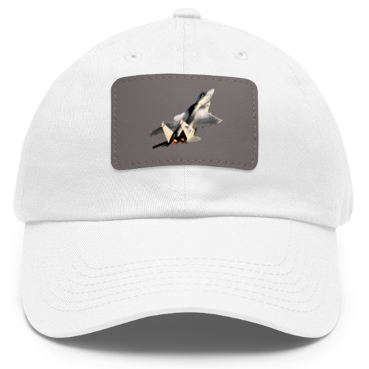 Discover F-15C Eagle afterburner no background - F 15 Eagle - Dad Hat With Leather Patch