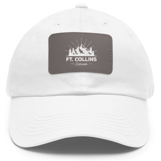 Discover Ft Fort Collins Colorado CO Dad Hat With Leather Patch Vintage Hiking Retro Dad Hat With Leather Patch