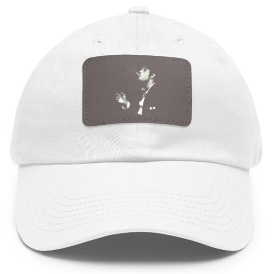 Discover Tom Waits icon Dad Hat With Leather Patch