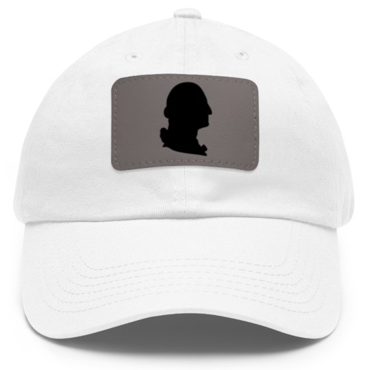 Discover George Washington silhouette Dad Hat With Leather Patch
