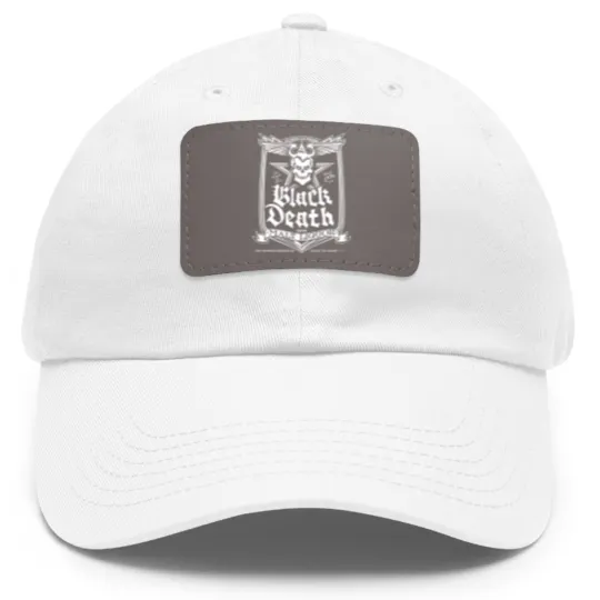 Discover Black Death Malt Liquor - Wkrp In Cincinnati - Dad Hat With Leather Patch