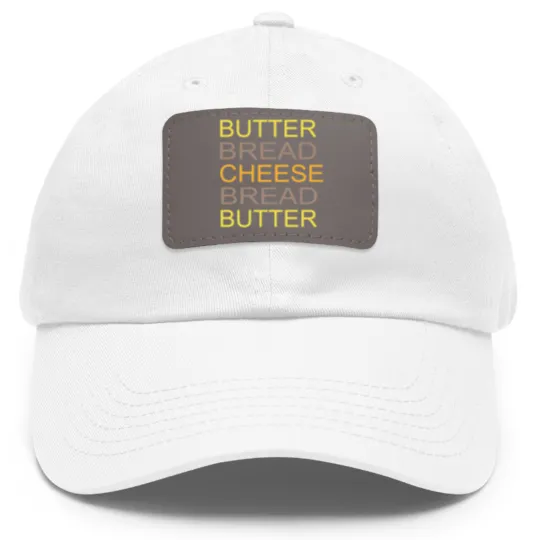 Discover Butter Bread Cheese Dad Hat With Leather Patch