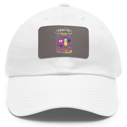 Discover Glamping Queen Camping Grandma Dad Hat With Leather Patch