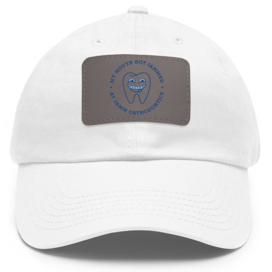 Discover Jamm Orthodontics - My Mouth Got Jammed Jamm Orthodontics - Dad Hat With Leather Patch