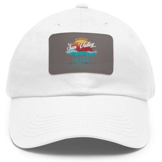 Discover Retro Sun Valley Idaho Vintage Mountains Sun Souve Dad Hat With Leather Patch