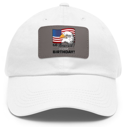 Discover 4th of July American Flag Eagle - 4th Of July - Dad Hat With Leather Patch