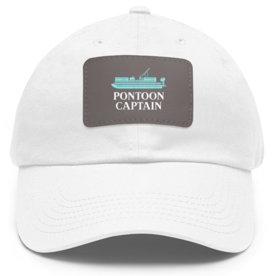 Discover Pontoon Captain Dad Hat With Leather Patch Pontoon Lake