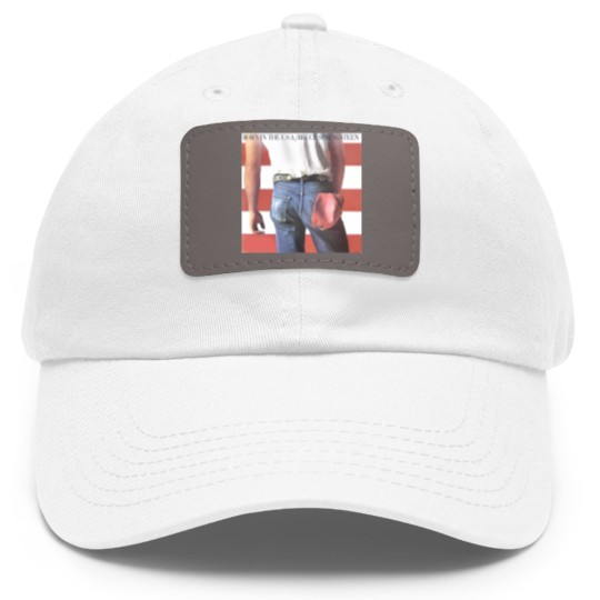 Discover Bruce Springsteen Born In The USA Rock Dad Hat With Leather Patch Dad Hat With Leather Patch