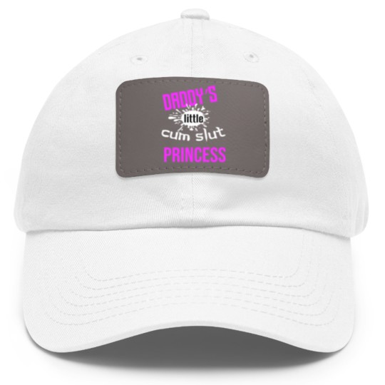 Discover Daddy's Little Cum Slut Princess Dad Hat With Leather Patch