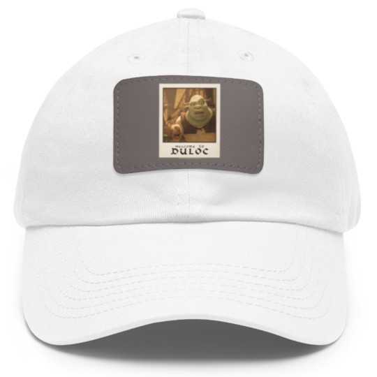 Discover Shrek Welcome To Duloc Shrek And Donkey Polaroid Dad Hat With Leather Patch
