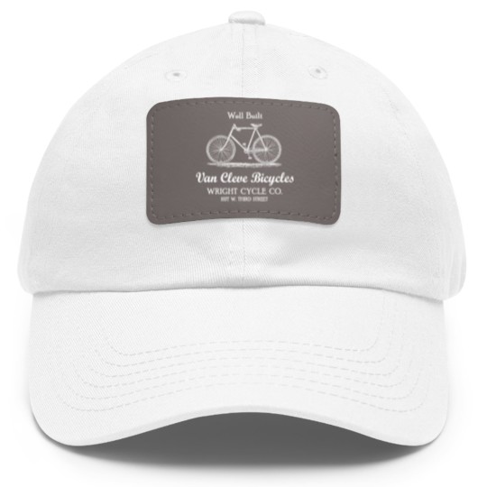 Discover Wright Brothers BIcycle Shop Van Cleve Dayton Ohio Dad Hat With Leather Patch