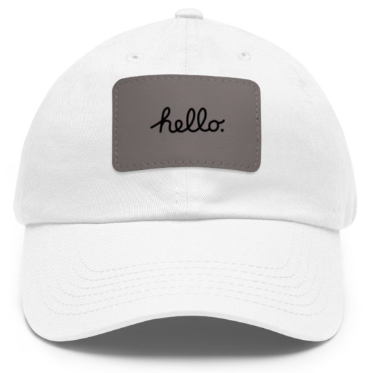Discover hello - Hello - Dad Hat With Leather Patch