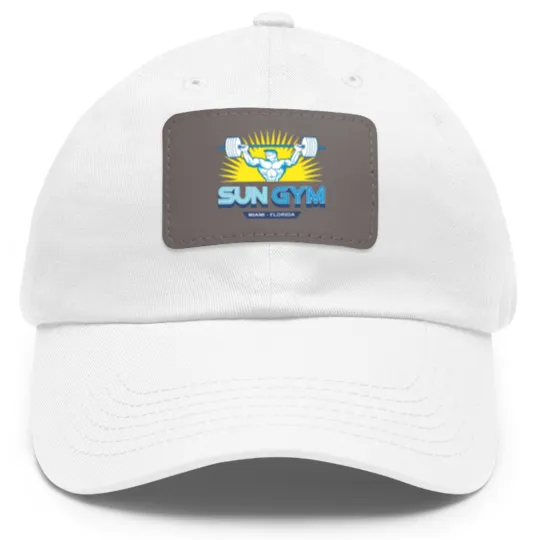 Discover sun gym Dad Hat With Leather Patch Dad Hat With Leather Patch