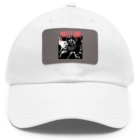 Discover Vintage 2000's Original Motley Crue Rock Band Concert Too Fast For Love Tour Black & Red Dad Hat With Leather Patch