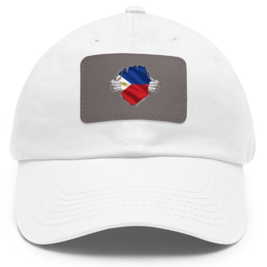 Discover Super Filipino Heritage Philippines Roots Flag Gif Dad Hat With Leather Patch