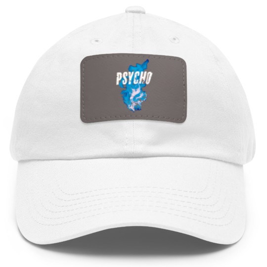 Discover Psycho Blue Fire - Dave Psychodrama - Dad Hat With Leather Patch