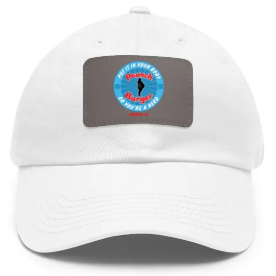 Discover Paunch Burger Dad Hat With Leather Patch