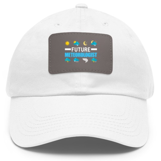 Discover Future Meteorologist Children Weather Forecaster Dad Hat With Leather Patch