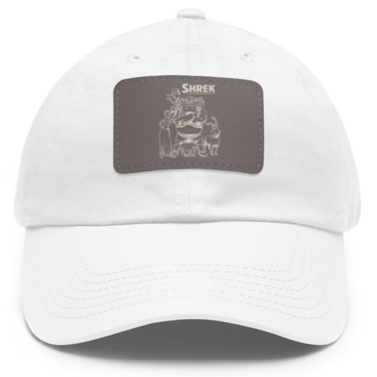 Discover Shrek Group Shot Faded Portrait Dad Hat With Leather Patch